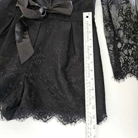 Blithe Lace Romper Size S Black Sheer Long Sleeve Collared Sexy Fairy Whimsigoth - Picture 11 of 14